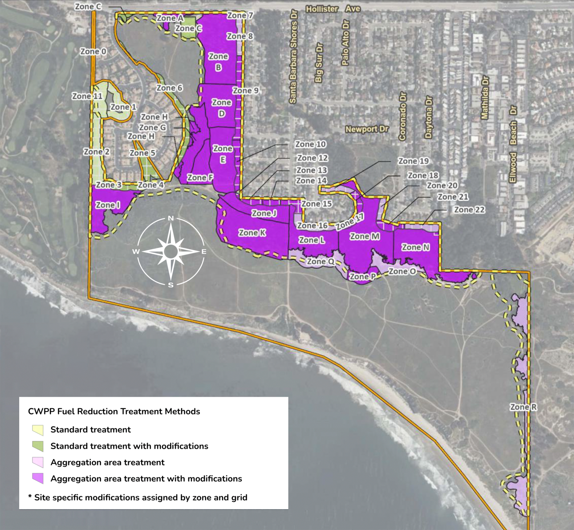 Ellwood CWPP treatment zone maps