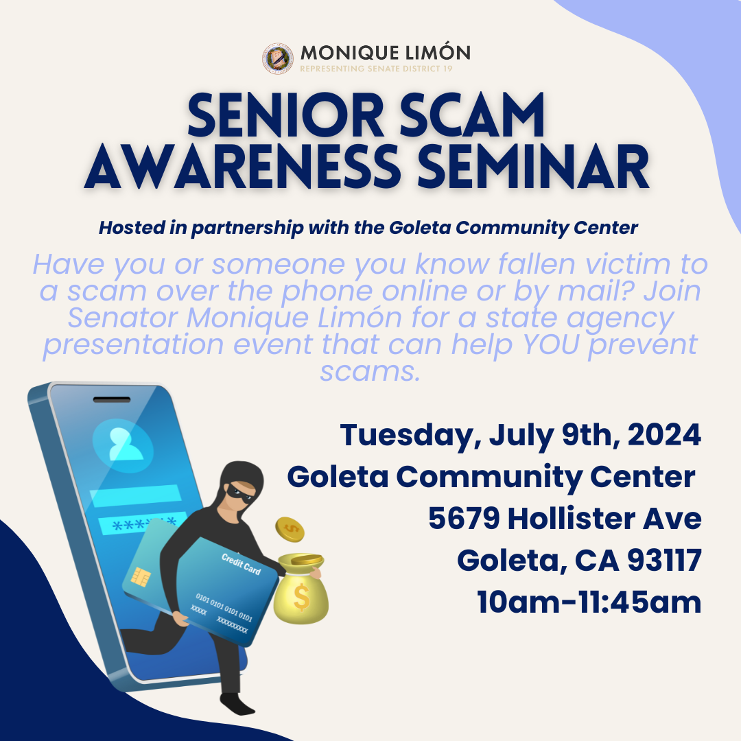 Senior Scam Prevention Seminar July 9