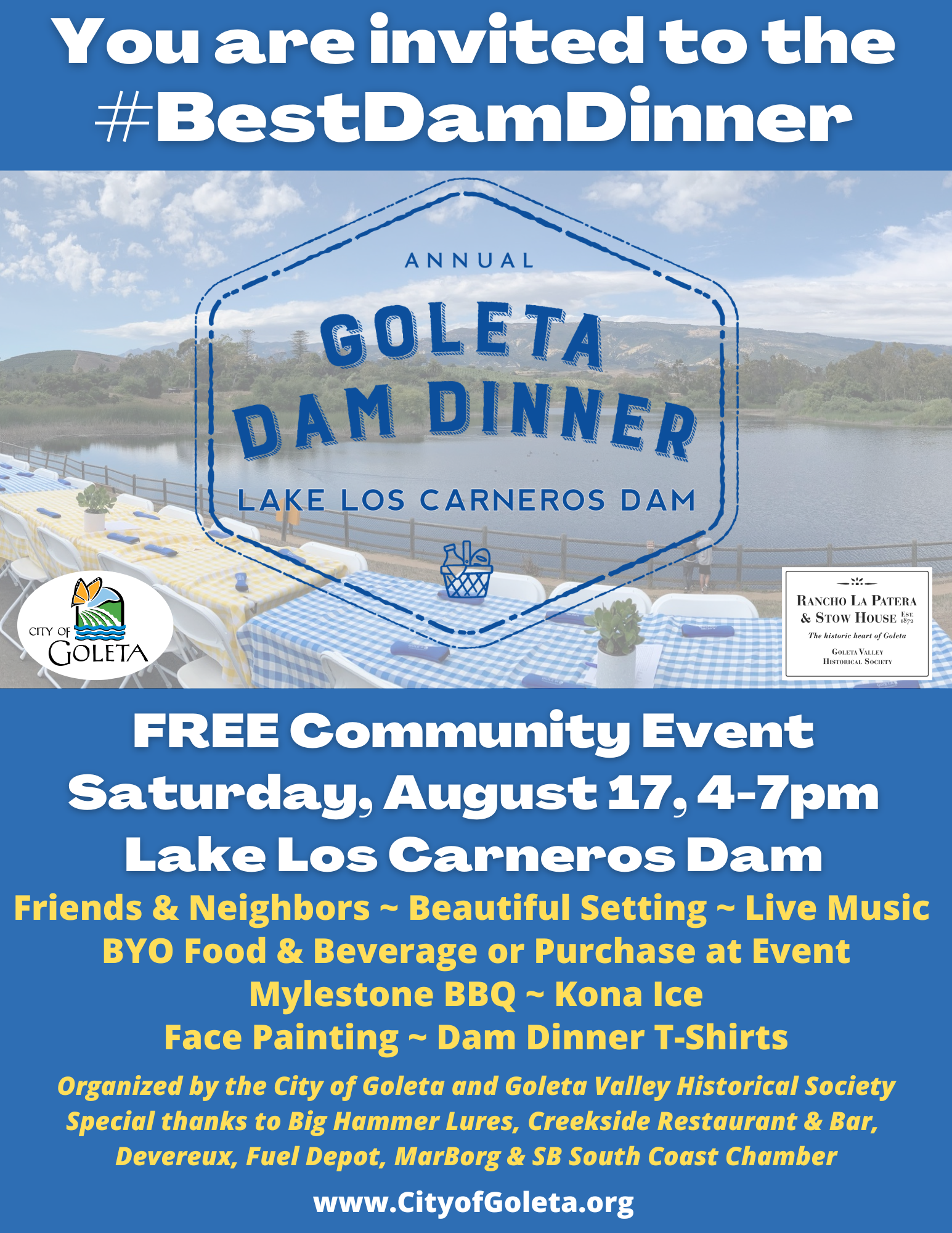 Dam Dinner 2024 flyer