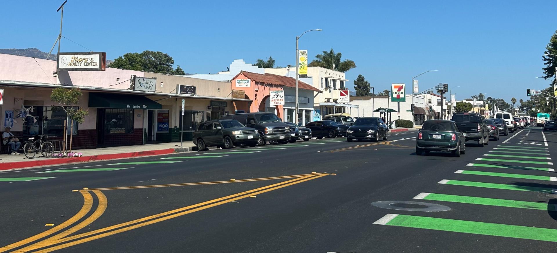 Hollister Avenue Old Town Interim Striping Project Goleta CA